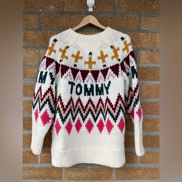 TOMMY FAIR ISLE SWEATER SMALL - Picture 11 of 15